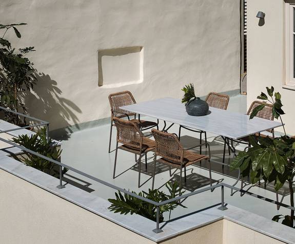 

A view of Vava House's terrace
